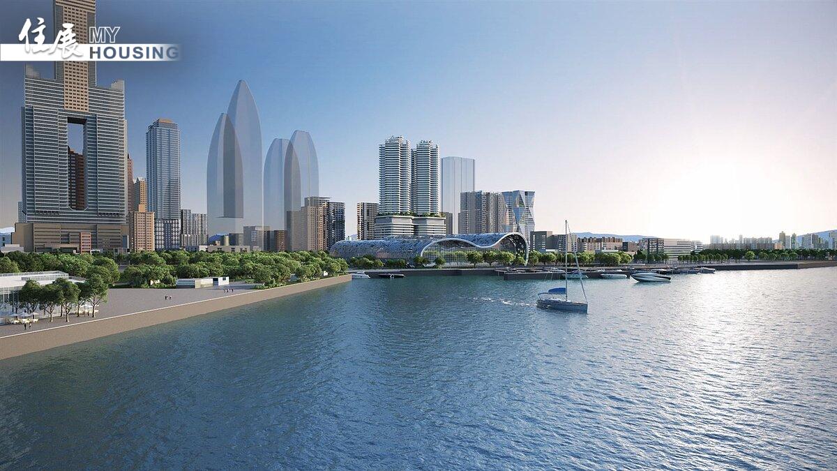 高雄亞灣2.0特貿三南基地北公辦都更動土。圖／高雄市政府都市發展局提供