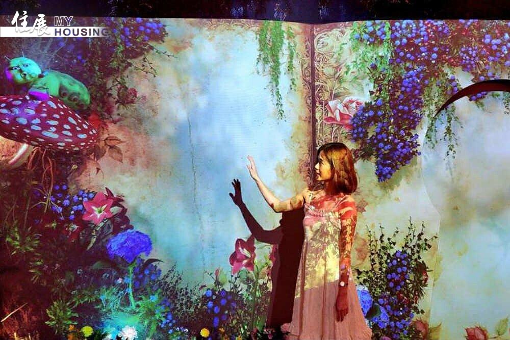 展場每個角落都美得如夢似幻，彷彿跌入真實仙境。圖／詠威互動科技提供