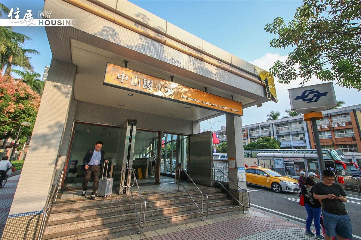 捷運中山國小站周遭近一年1500萬元內的住宅交易量達146件，位居第二，更是台北市唯一上榜的站點。圖／永慶房產集團提供