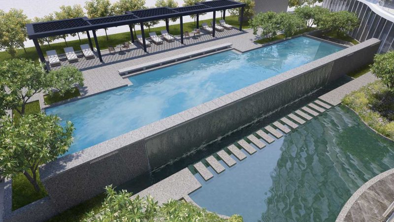 青澤-蒔光泊旅 1樓中庭泳池 景觀水池