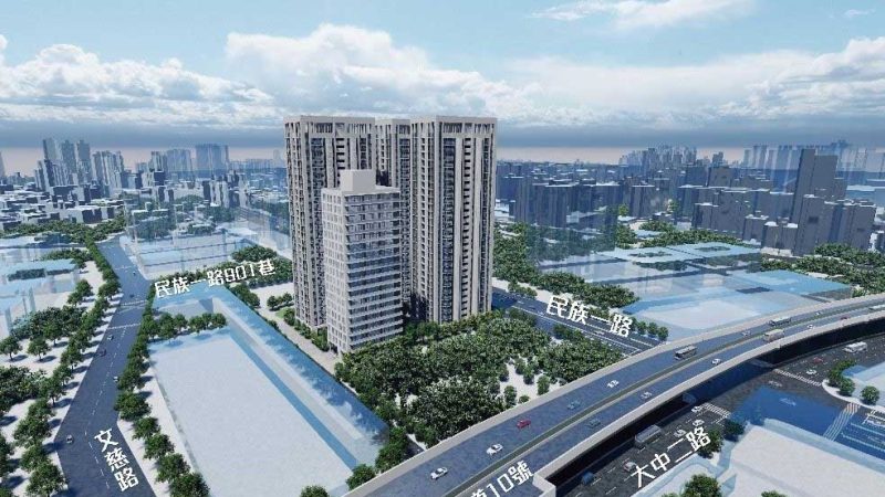 020703左營大中民族公辦都更案單元1建築模擬圖