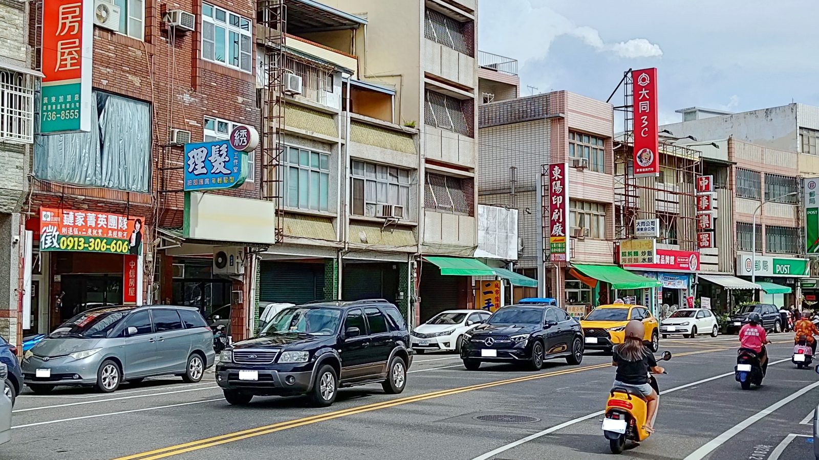 圖為屏東街景、中信房屋提供