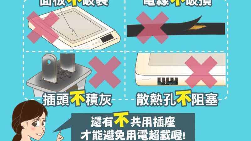 台電指出，使用電磁爐前，記得要注意5不。圖／台電電力臉書粉專