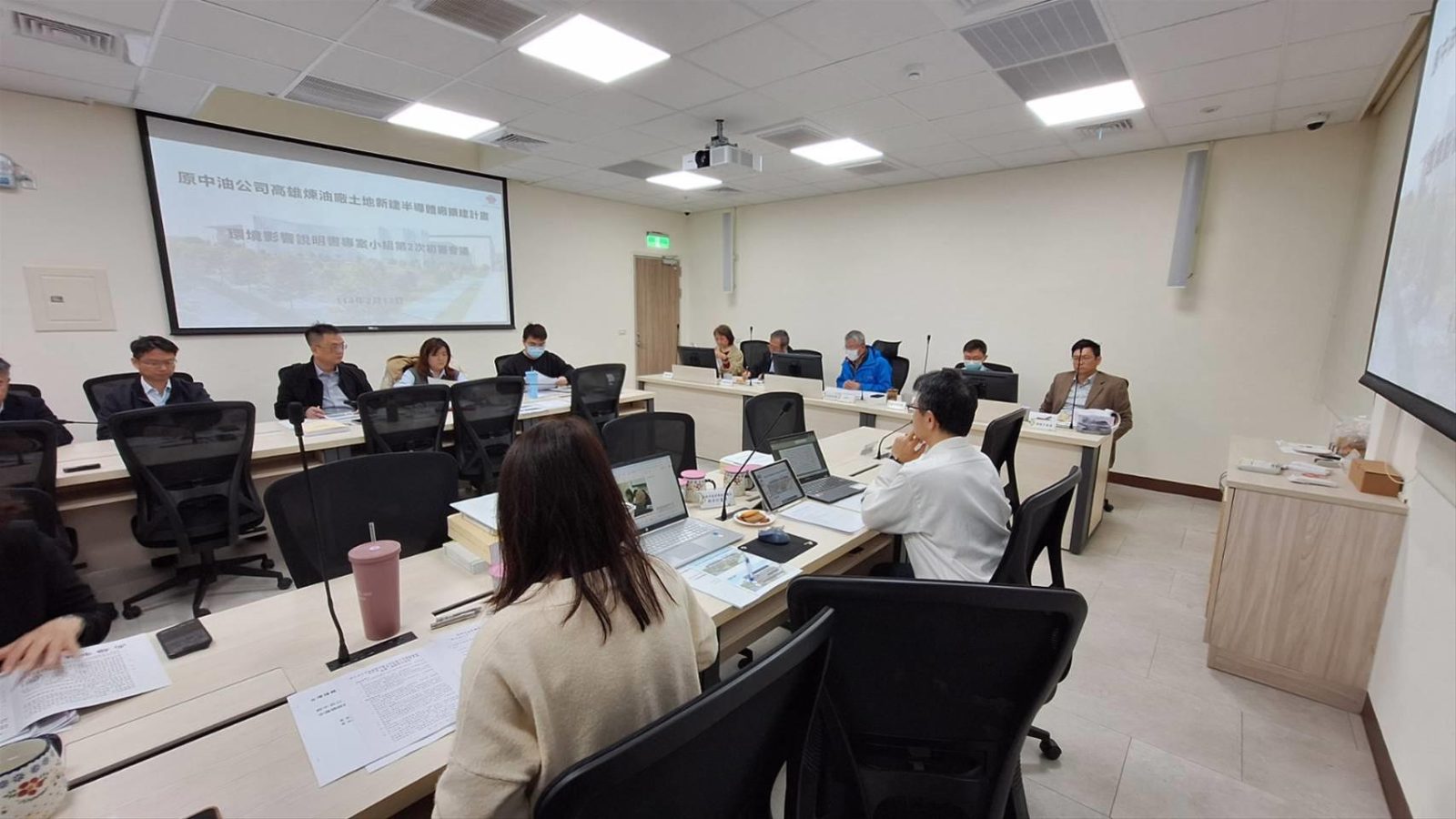 台積電擴建計畫案通過環評初審開會情形。圖/高雄市環保局