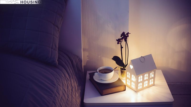 Cozy evening bedroom