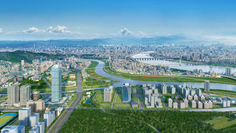 士林北投科技園區空拍3D示意圖