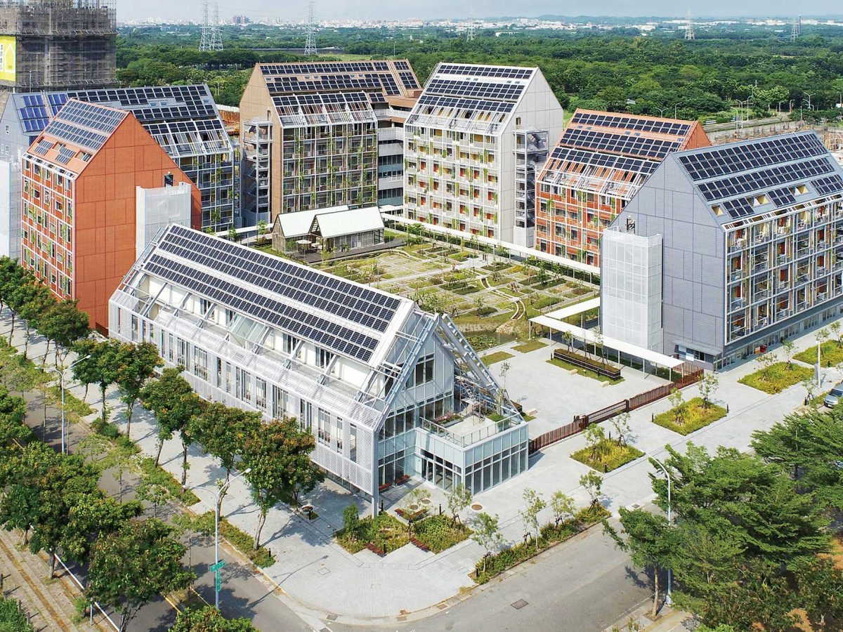 國內首座綠能循環住宅園區『台糖沙崙循環住宅』，圖／九典聯合建築師事務所。